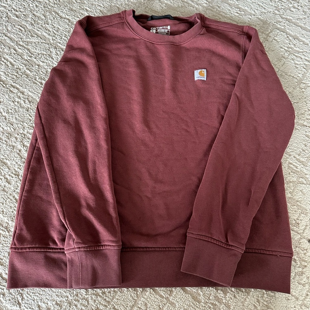 Carhartt women's Burgundy Crewneck Sweater